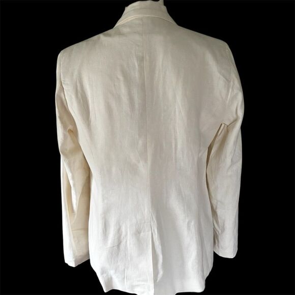NWT Rachel Zoe White Linen & Cotton Blazer | M - Picture 4 of 10